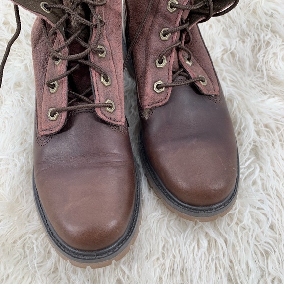 Timberland Suede & Leather Sherpa Boots Size 8 - Picture 6 of 13